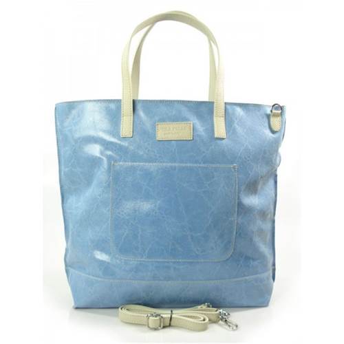 Kabelka Vera Pelle Shopper Bag A4 Błękitna
