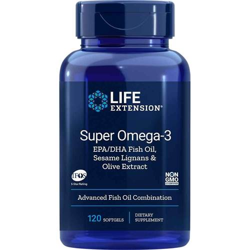 Doplňky stravy Life Extension Super OMEGA3 Plus Epa Dha With Sesame Lignans Olive Extract Krill Astaxanthin
