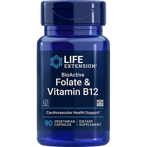 Doplňky stravy Life Extension Bioactive Folate Vitamin B12