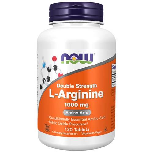 Doplňky stravy NOW Foods Larginine Double Strength 1000 MG
