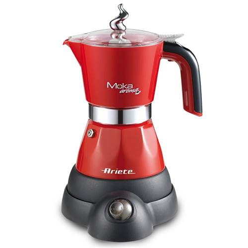 Kawa i herbata Ariete Mokina NA 42 Filiżanki Espresso 42 TZ Czerwona Kawiarka Elektryczna Aluminiowa Ciśnieniowa