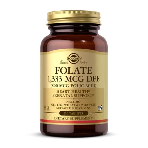 Doplňky stravy Solgar Folate 1333 Mcg Dfe 800 Mcg Folic Acid 250 Tabl