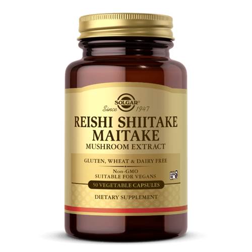 Doplňky stravy Solgar Reishi, Shiitake, Maitake-Mushroom Extract